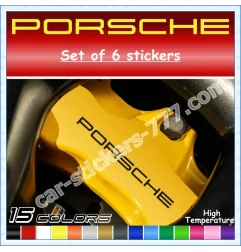 Porsche Brake Caliper Decals Stickers
