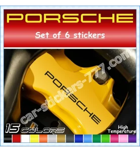 Porsche Brake Caliper Decals Stickers